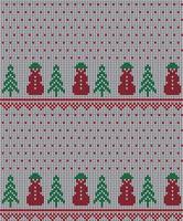 Knitted Christmas and New Year pattern in cow. Wool Knitting Sweater Design. Wallpaper wrapping paper textile print. vector