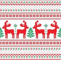 New Year's Christmas pattern pixel vector illustration