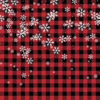 Christmas and New Year pattern at Buffalo Plaid. Festive background for design and print vector