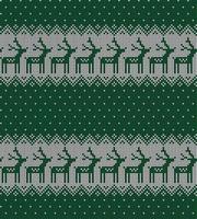 Knitted Christmas and New Year pattern vector