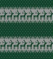 Knitted Christmas and New Year pattern vector