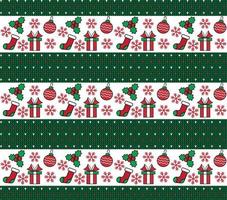 Knitted Christmas and New Year pattern esp 10 vector