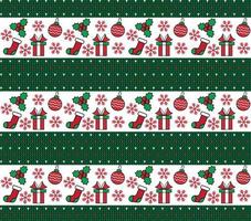 Knitted Christmas and New Year pattern esp 10 vector