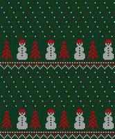 Knitted Christmas and New Year pattern in cow. Wool Knitting Sweater Design. Wallpaper wrapping paper textile print. vector