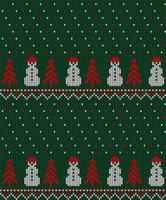 Knitted Christmas and New Year pattern in cow. Wool Knitting Sweater Design. Wallpaper wrapping paper textile print. vector