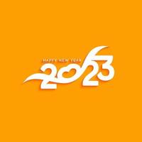 Happy New year 2023 stylish text design background design vector