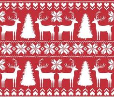 Knitted, pixel Christmas and New Year pattern. Wool Knitting Sweater Design. Wallpaper wrapping paper textile print. Eps 10 vector