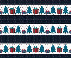 Knitted Christmas and New Year pattern esp 10 vector