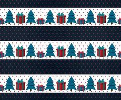 Knitted Christmas and New Year pattern esp 10 vector