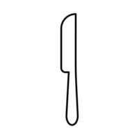 contorno, icono de cuchillo de vector simple aislado sobre fondo blanco.