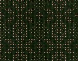 Knitted Christmas and New Year pattern. Wool Knitting Sweater Design. Wallpaper wrapping paper textile print. vector