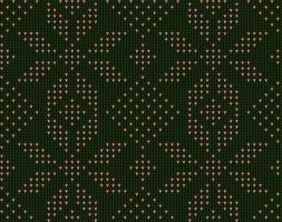 Knitted Christmas and New Year pattern. Wool Knitting Sweater Design. Wallpaper wrapping paper textile print. vector