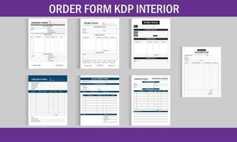 07 Editable Canva Templates Order Form for KDP vector