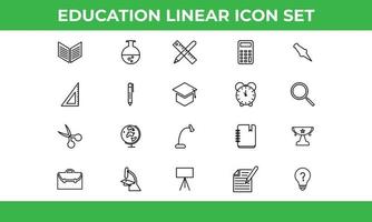 Education Linear Icons. suitable for website, mobile apps, print, presentation, infographic and any other project. vector