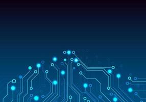 Network connection circuit board background technology that is widely used Emphasizes the use of lines and glow using blue tones. vector