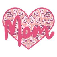 Abstract ornamental heart shaped 3d. Cutout lacy ornate heart. Valentine's day greeting card. Laser cutting design vector