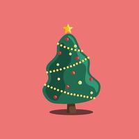 objetos de ilustración de vector de árbol de navidad