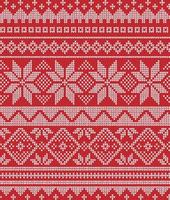 Knitted Christmas and New Year pattern. Wool Knitting Sweater Design. Wallpaper wrapping paper textile print. vector