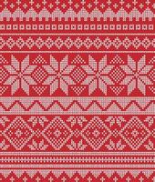 Knitted Christmas and New Year pattern. Wool Knitting Sweater Design. Wallpaper wrapping paper textile print. vector