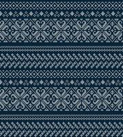 Knitted Christmas and New Year pattern. Wool Knitting Sweater Design. Wallpaper wrapping paper textile print. vector