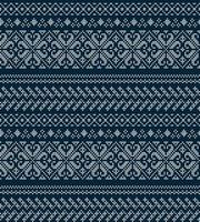 Knitted Christmas and New Year pattern. Wool Knitting Sweater Design. Wallpaper wrapping paper textile print. vector