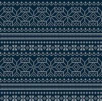 Knitted Christmas and New Year pattern. Wool Knitting Sweater Design. Wallpaper wrapping paper textile print. vector