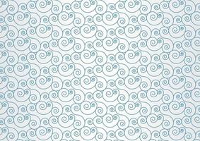 Abstract blue wave bubble seamless pattern vector background