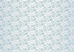 Abstract blue wave bubble seamless pattern vector background