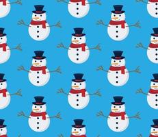 Christmas seamless pattern with snowman, Perfect for wallpaper, wrapping paper, pattern fills, winter greetings, web page background, Christmas and New Year greeting cards vector