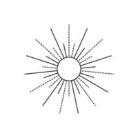 Outline vector fireworks icon isolated on white background.