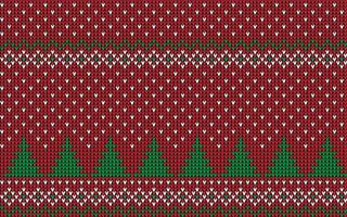 Knitted Christmas and New Year pattern in cow. Wool Knitting Sweater Design. Wallpaper wrapping paper textile print. vector