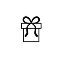 Outline christmas gift icon illustration vector symbol