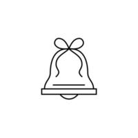 bell icon in line art style. Vector illustration