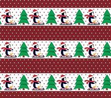 Knitted Christmas and New Year pattern. Wool Knitting Sweater Design. Wallpaper wrapping paper textile print. vector