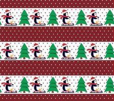 Knitted Christmas and New Year pattern. Wool Knitting Sweater Design. Wallpaper wrapping paper textile print. vector