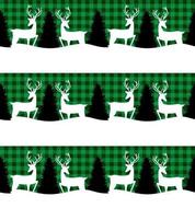 Buffalo Plaid Christmas and New Year s pattern in a convertible carries a Christmas tree. eps 10 vector