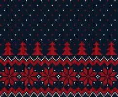 Knitted Christmas and New Year pattern in cow. Wool Knitting Sweater Design. Wallpaper wrapping paper textile print. vector