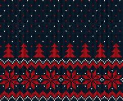 Knitted Christmas and New Year pattern in cow. Wool Knitting Sweater Design. Wallpaper wrapping paper textile print. vector