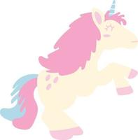 Standing unicorn illustration vector