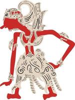 marioneta de sombra wayang ilustración vector