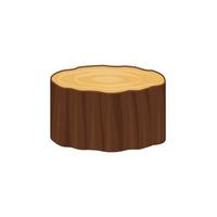 Vector icon wood log and trunk, stump and plank.