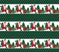 Knitted Christmas and New Year pattern. Wool Knitting Sweater Design. Wallpaper wrapping paper textile print. vector