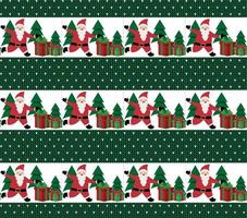 Knitted Christmas and New Year pattern. Wool Knitting Sweater Design. Wallpaper wrapping paper textile print. vector