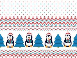 Knitted Christmas and New Year pattern vector