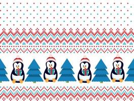 Knitted Christmas and New Year pattern vector