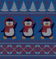 Knitted Christmas and New Year pattern esp 10 vector