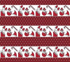 Knitted Christmas and New Year pattern. Wool Knitting Sweater Design. Wallpaper wrapping paper textile print. vector