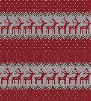 Knitted Christmas and New Year pattern vector