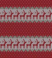 Knitted Christmas and New Year pattern vector