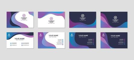 Fluid Wave Gradient Company Business Card Design Template vector